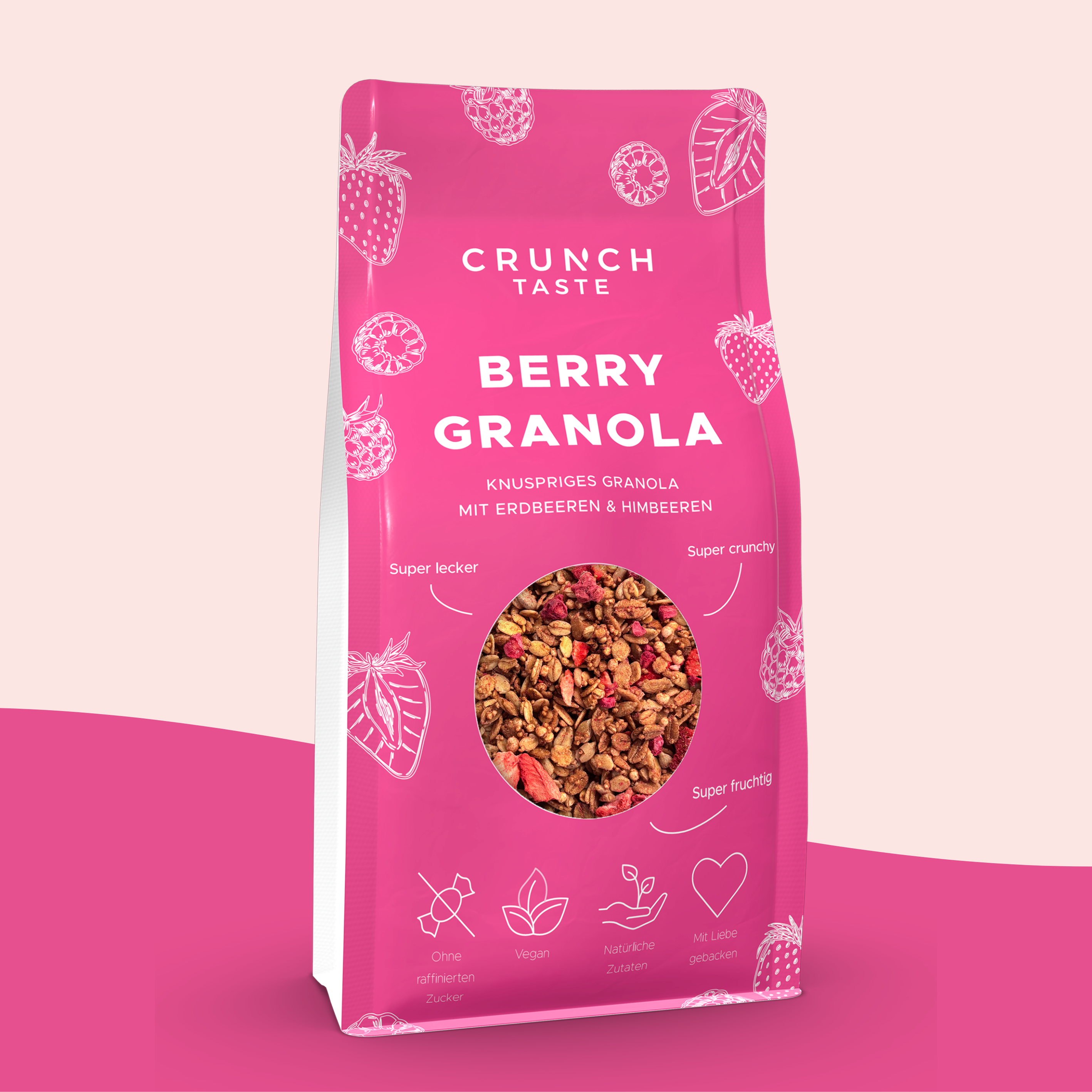 BERRY GRANOLA | Granola mit Erdbeeren & Himbeeren | 250g