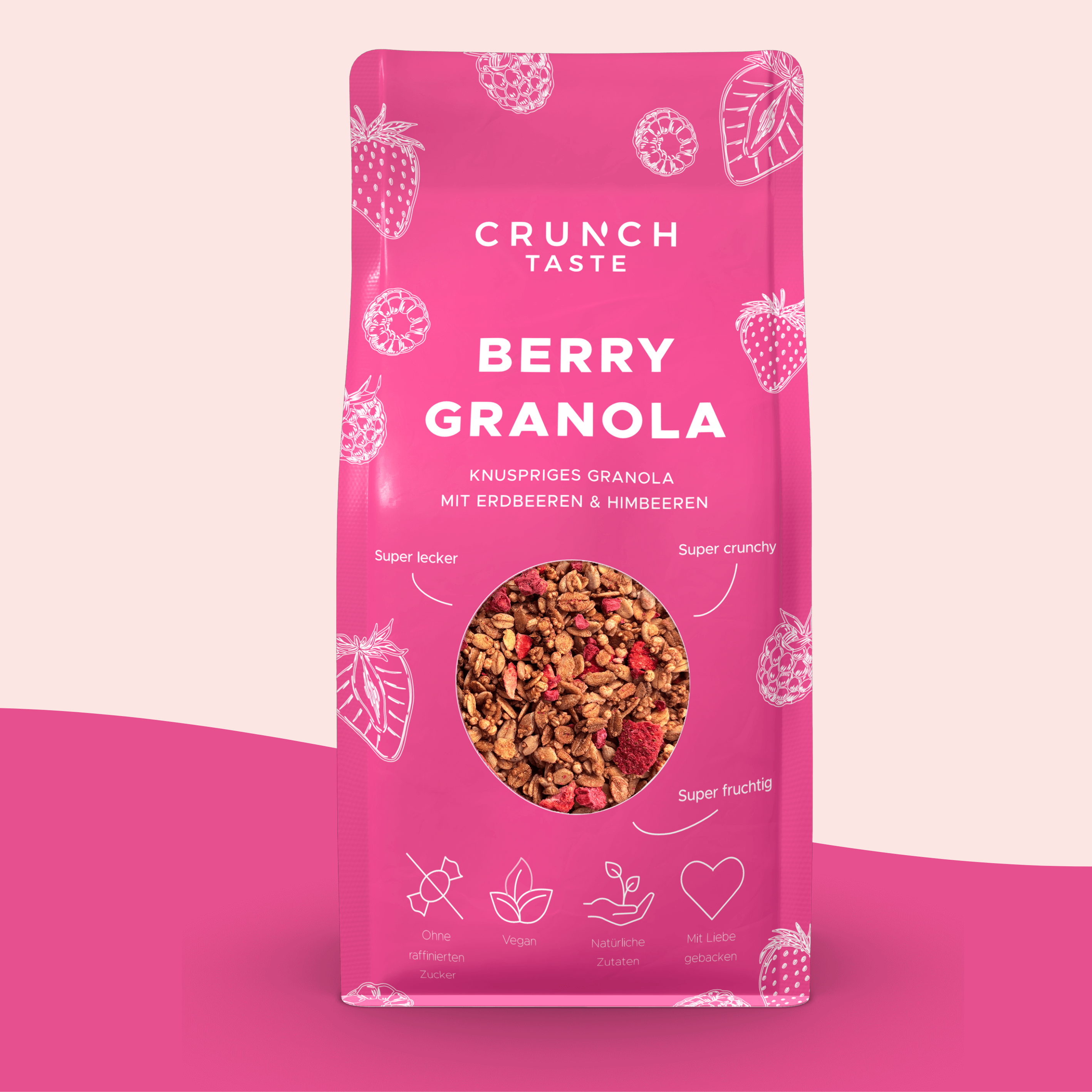 BERRY GRANOLA | Granola mit Erdbeeren & Himbeeren | 250g