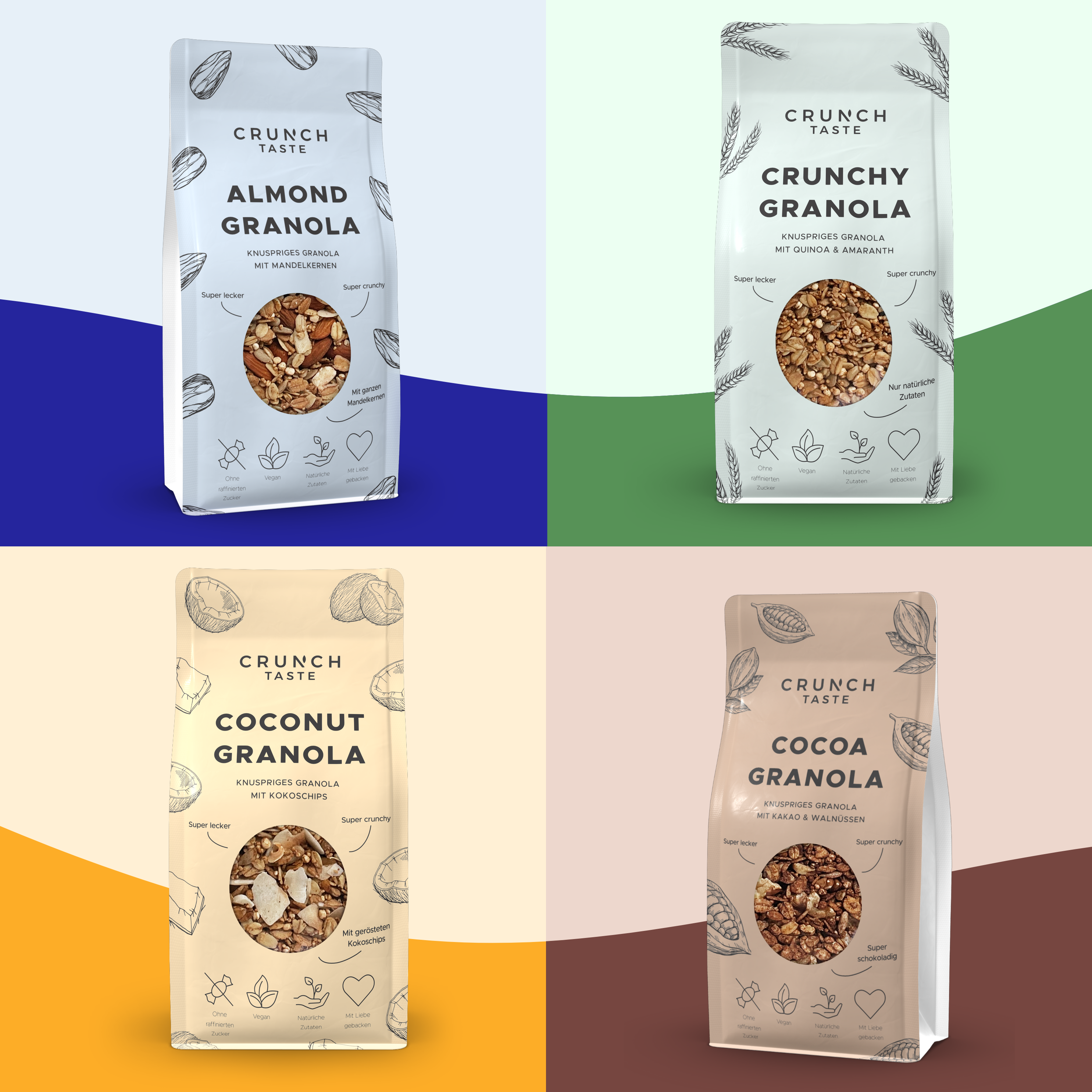 TAKE IT ALL BUNDLE | Alle vier Granola Sorten | 4 x 250g